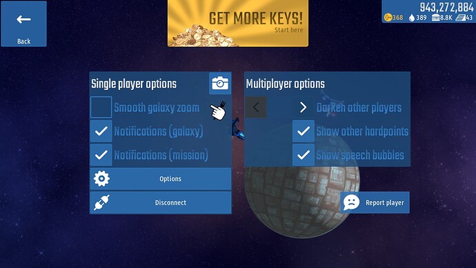 Single player options