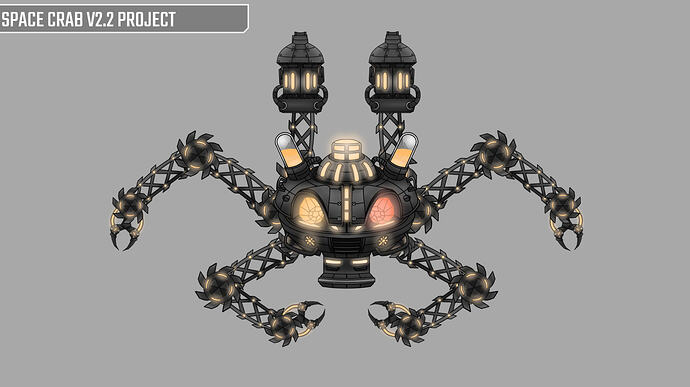 Hadron Crabsher with Laser