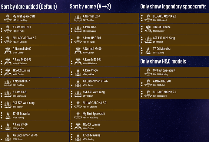 Spacecraft Filters 2