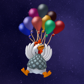ballon chicken flying